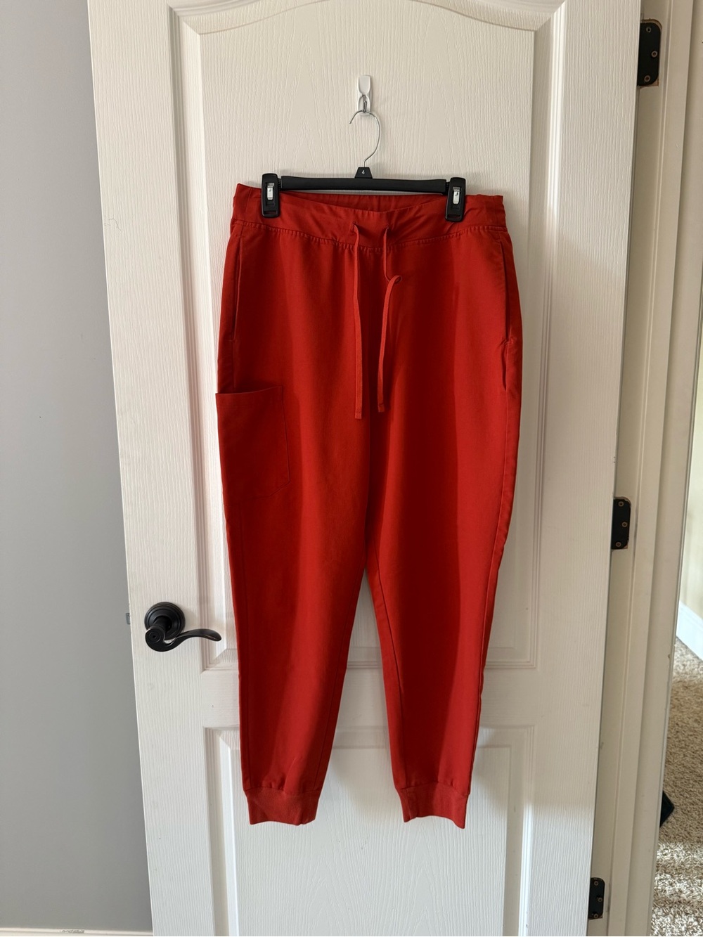 Mandala Scrub Joggers, Rust Orange L